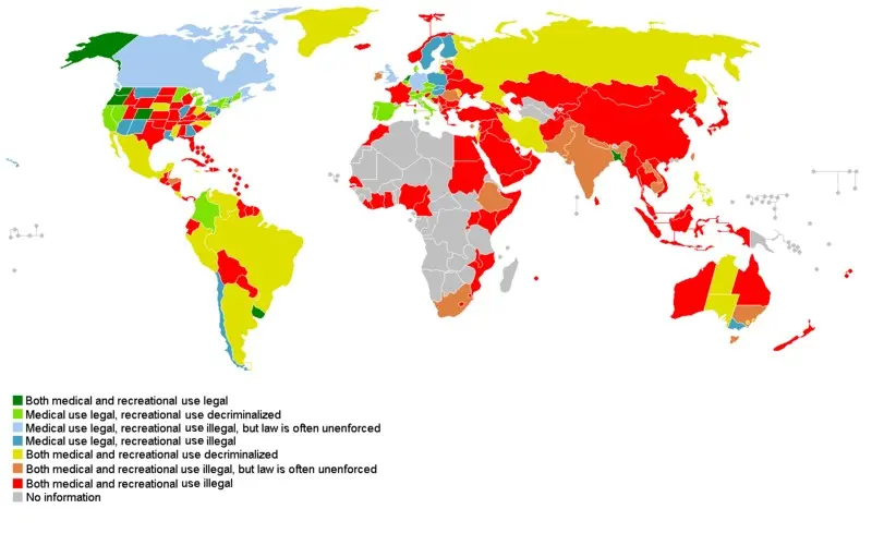 statut juridique cbd partout dans le monde